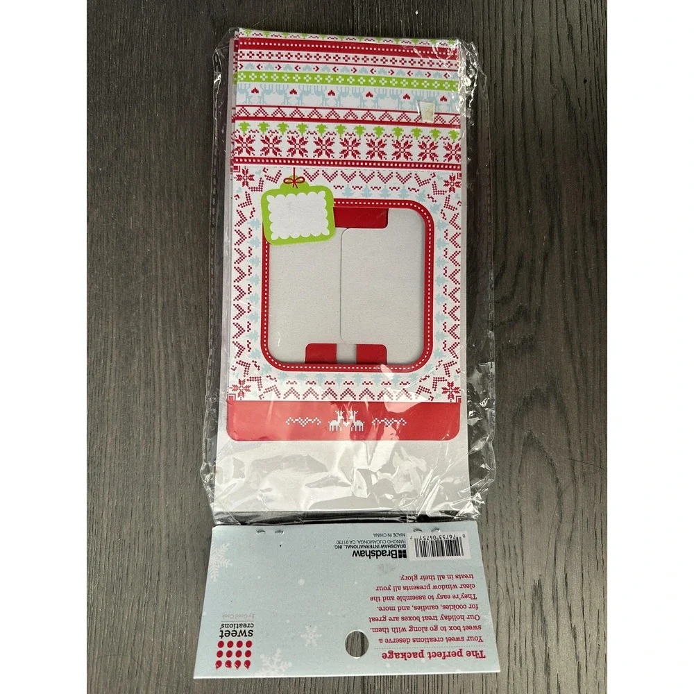 Sweet Creations by‎ Good Cook Christmas Treat Boxes 3 Pack 4.5x4.5x3in Window